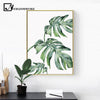 Watercolor Leaves Wall Art Canvas Painting Green Style Plant Nordic Posters And Prints Decorative Picture Modern Home Decoration