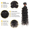 Water Wave Bundles With Closure Malaysian Curly Hair Bundles With Closure Human Hair 3/4 Bundles With Closure Ossilee Remy Hair