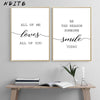 Black White Motivational Love Quote Canvas Posters Inspirational Minimalist Print Wall Art Painting Nordic Decoration Pictures