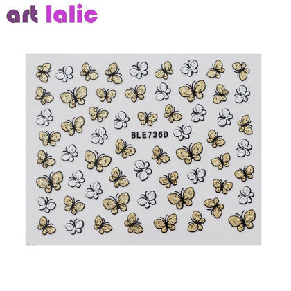 3D Butterfly Nail Art Shinning Glitter Stickers DIY Stickers for Nail Decals Nail Art Accessories BLE7360