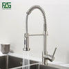 Spring Style Kitchen Faucet Brushed Nickel Faucet Pull Out Torneira All Around Rotate Swivel 2-Function Water Outlet Mixer Tap