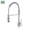 Spring Style Kitchen Faucet Brushed Nickel Faucet Pull Out Torneira All Around Rotate Swivel 2-Function Water Outlet Mixer Tap