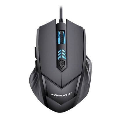 Forka Ergonomic Frosted Wired Gaming Mouse 6Buttons 2400DPI Adjustable Silent Click Optical USB Computer Mouse for PC Laptop