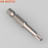 Nk Mixtos 8Pcs 1/4" Magnetic Torx Electric Screwdriver Bits 50Mm Long Torx Screwdriver Set T5/T6/T8/T9/T10/T15/T20/T25