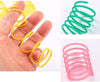 10 pcs Plastic Colorful Cats Toy Spiral Springs Set