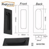 Probrico Recessed Cabinet Pulls Timber Door Hidden Pulls Knob Flush Sliding Door Handle Finger Pull Black Door Hardware 10 Pcak