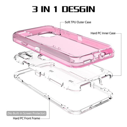 Yokata Hard Case For iPhone 7 6 6s Plus X Xs Max 360 Case Clear PC Bumper Cute Bling Cases For iPhone XR 8 plus Silicone Cover