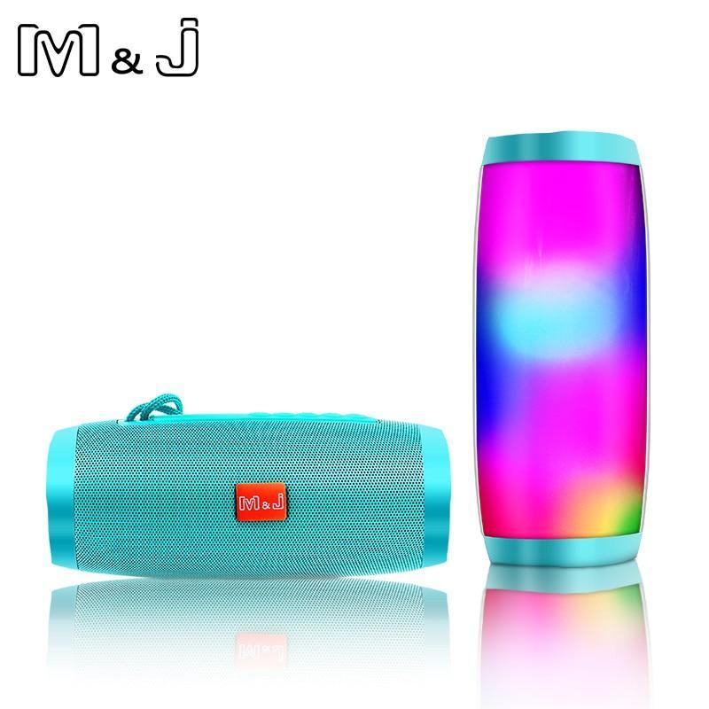Wireless Bluetooth Speaker Led Portable Boom Box Outdoor Bass Column Subwoofer Sound Box  With Mic Support Tf Fm Usb Subwoffer