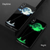 Vbnm Luxury Luminous Glass Case For Iphone 7 8 6 6S Plus X Xs Cool Beautiful Tempered Glass Cover For Iphone 8 Plus 7 Pus Case