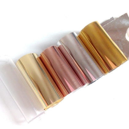 100cm Fashion Metal Mirror Gold Silver Transfer Foil Champagne Nail Foil Sticker DIY Nail Art Decal Manicure Tools