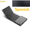 Kemile Portable Twice Folding Bluetooth Keyboard Bt Wireless Foldable Touchpad Keypad For Ios/Android/Windows Ipad Tablet