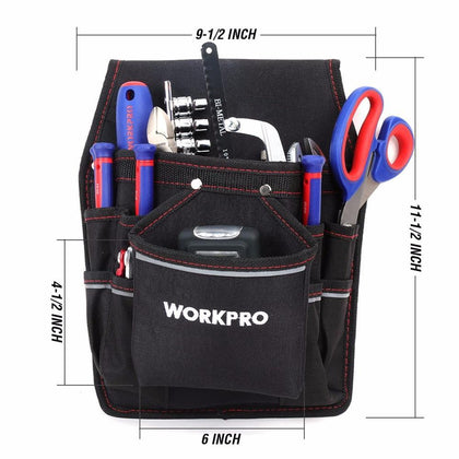 WORKPRO Electrician Waist Tool Bag Belt Tool Pouch Utility Kits Holder with Pockets