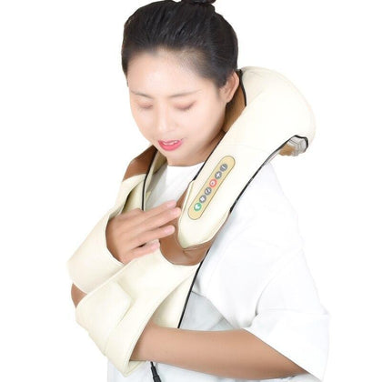 Shiatsu Cervical Back and Neck Massager Shawl Electric Roller Heat Device Manual China Home Car Massage Machine