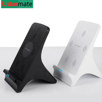 10W Qi Wireless Charger for Samsung S9 S8  Note 9 8 Fast Wireless Charging Dock for iPhone X Xs MAX XR 8 Plus USB Charger Holder