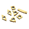 Hot Sale 7Pcs 10Mm Boring Bar Lathe Turning Tool Holder With Gold Inserts With 7Pcs T8 Wrenches