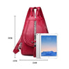 Female Backpack Designer High Quality Leather Women Bag Fashion School Bags Girl Red Bagpack Tassel Multifunction Bag Waterproof