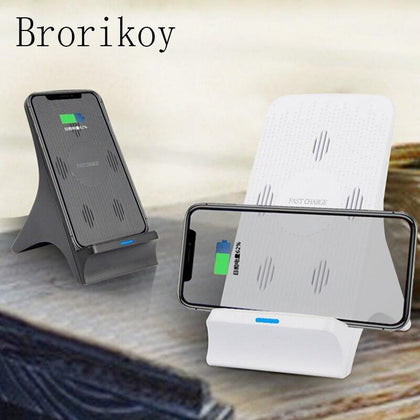 Qi Wireless Charger Stand Holder Dock For iPhone X Xs Max XR Adapter QC3.0 Fast Wireless Charging 10W Charger for Samsung Huawei