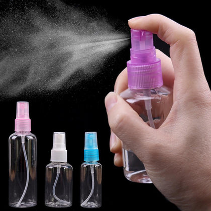 1PC 30ml 50ml 100ml Random Color Travel Transparent Plastic Perfume Atomizer Small Empty Spray Refillable Bottle