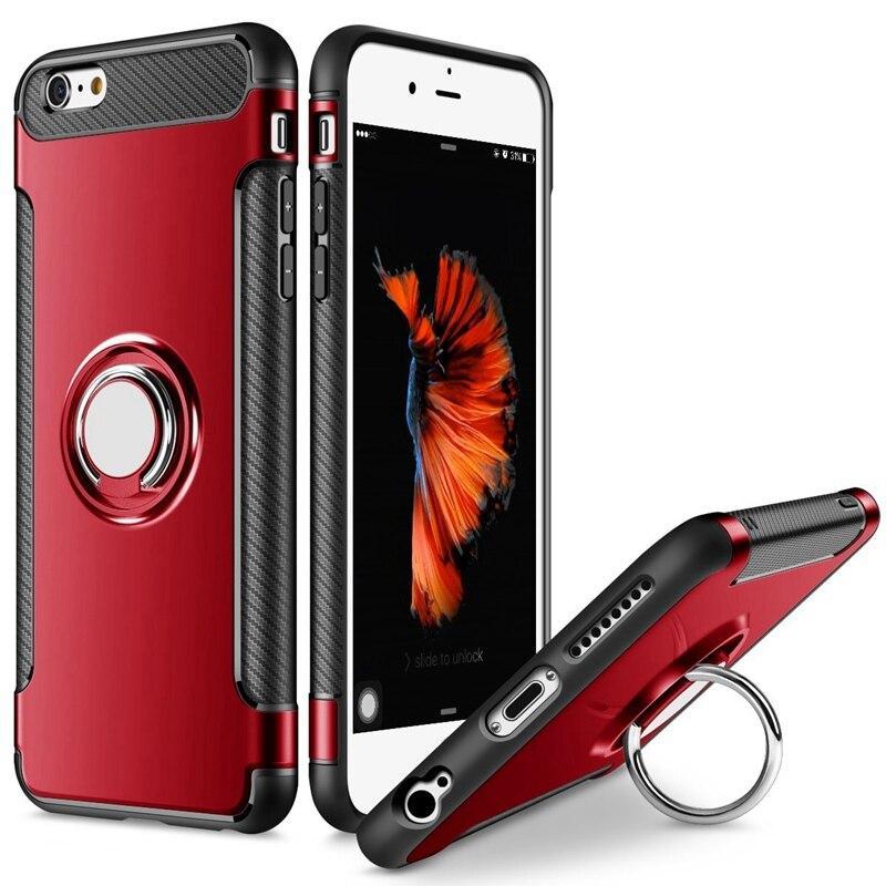 Ring Grip 360 Degree Rotating Case For Iphone Se 5 5S 6 6S 7 8 Plus X Xs Max Xr Car Holder Stand Magnetic Suction Bracket Case