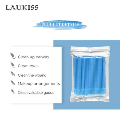 500pcs/lot Micro Brushes Make Up Eyelash Extension Disposable Eye Lash Glue Cleaning Brushes Free Applicator Sticks Makeup Tools