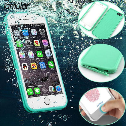 JAMULAR Waterproof Case For iphone X 8 7 6 6s Plus 5 5s SE Silicone Shockproof Shell Outdoor Cover for iPhone 7 XS MAX XR Fundas