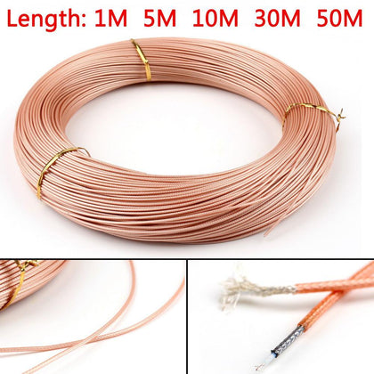 Areyourshop RG178 RF Coaxial Cable Connector 50ohm M17/93-RG178 Coax Pigtail 1m 5m 10m 30m 50m Best Selling Wires Cable