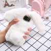 S8 Plus 3D Cute Soft Fluffy Rabbit Warm Fur Case For Samsung Galaxy S8 S7 S6 Edge Cover Fashion Elegant Bling Diamond Phone Case