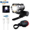 Zk20 16000Lm 3000Mah Usb Rechargeable Bike Bicycle Built-In Batter Front & Tail Light Zoomable Torch Headlight