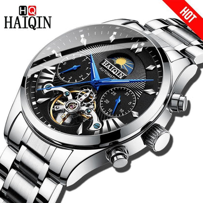 HAIQIN men's/mens watches top brand luxury automatic/mechanical/luxury watch men sport wristwatch mens reloj hombre tourbillon