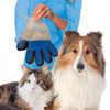 Nicrew Cat Grooming Glove For Cats Wool Glove Pet Hair Deshedding Brush Comb Glove For Pet Dog Cleaning Massage Glove For Animal (Blue M)