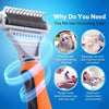 Pet Dog And Cat Comb Cymas Deshedding And Trimming Tool 2 Sided Grooming Rakes Mascotas Cachorro Chien Perros Gatos Honden Hond (Gray M)