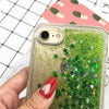 Bling Glitter Watermelon Avocado Quicksand Case For Iphone X Xr Xs Max Flowing Liquid Fruit Back Cover For Iphone 6 7 8 6S Plus