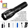 Mtb Led Bike Bicycle Light T6 8000Lm Led Torch Zoomable Flashlight For Camping Lantern 18650 5000Mah Battery
