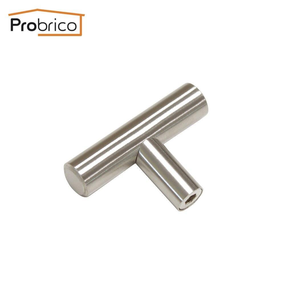 Probrico 20Pcs Cabinet T Bar Handle Diameter 12Mm Cc 50Mm~320Mm Stainless Steel Furniture Drawer Knob Kitchen Cupboard Door Pull