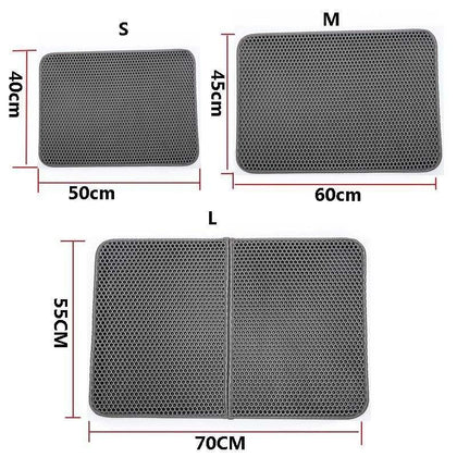 3 Colors Large Double Layer Cat Litter Mat Trapper EVA Waterproof Pad 3D Honeycomb Kitty Pet Rabbit Litter Catcher Mat