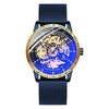 Ik Colouring Mens Watches Mesh Braided Stainless Steel Band Automatic Mechanical Male Clock Skeleton Steampunk Relogio Masculino