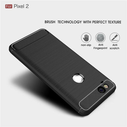 For Google Pixel 2 / 2XL case Heavy ShockProof Carbon Fiber Soft TPU Back Cover For Pixel 3 / 3 XL Full Protective Coque Fundas 