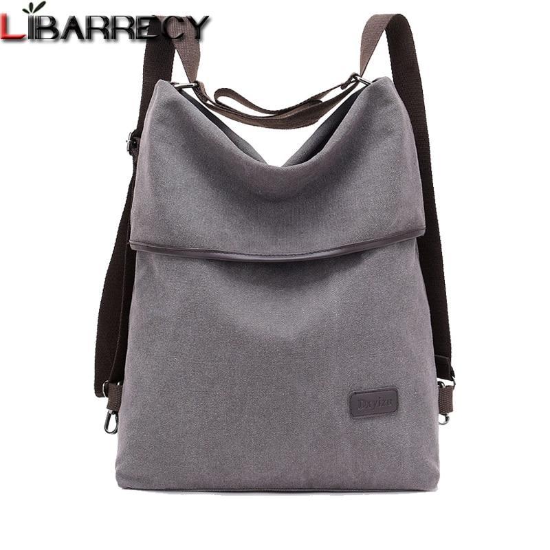 Fashion Women Backpack Simple Canvas Backpack Large Capacity Bookbag Waterproof Anti Theft Travel Backpack Mochilas Mujer 2018