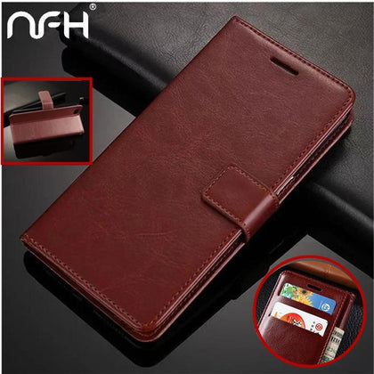 NFH For iPhone 4 4S 5C 5S Luxury Leather Case For iPhone SE 5SE Flip Wallet Card Stand Housing On 5S 4.0