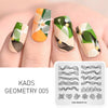 Kads Geometry 005 3D Image Geometric Shape Nail Design Stamp Stencil Nails Tool Nail Art Stamping Plate For Nail Art