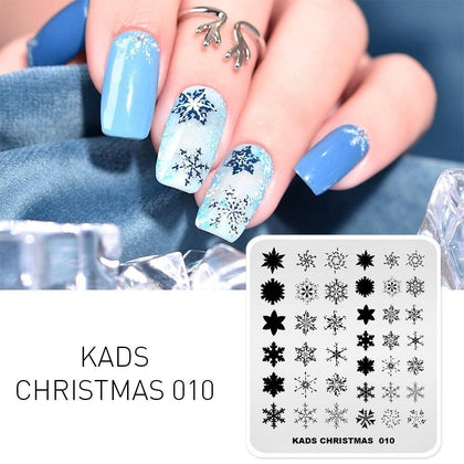 KADS New Arrival Christmas Nail Art Stamping Plates Manicure Stamping Template Image Plates Nail Stamp Plate Print Stencil