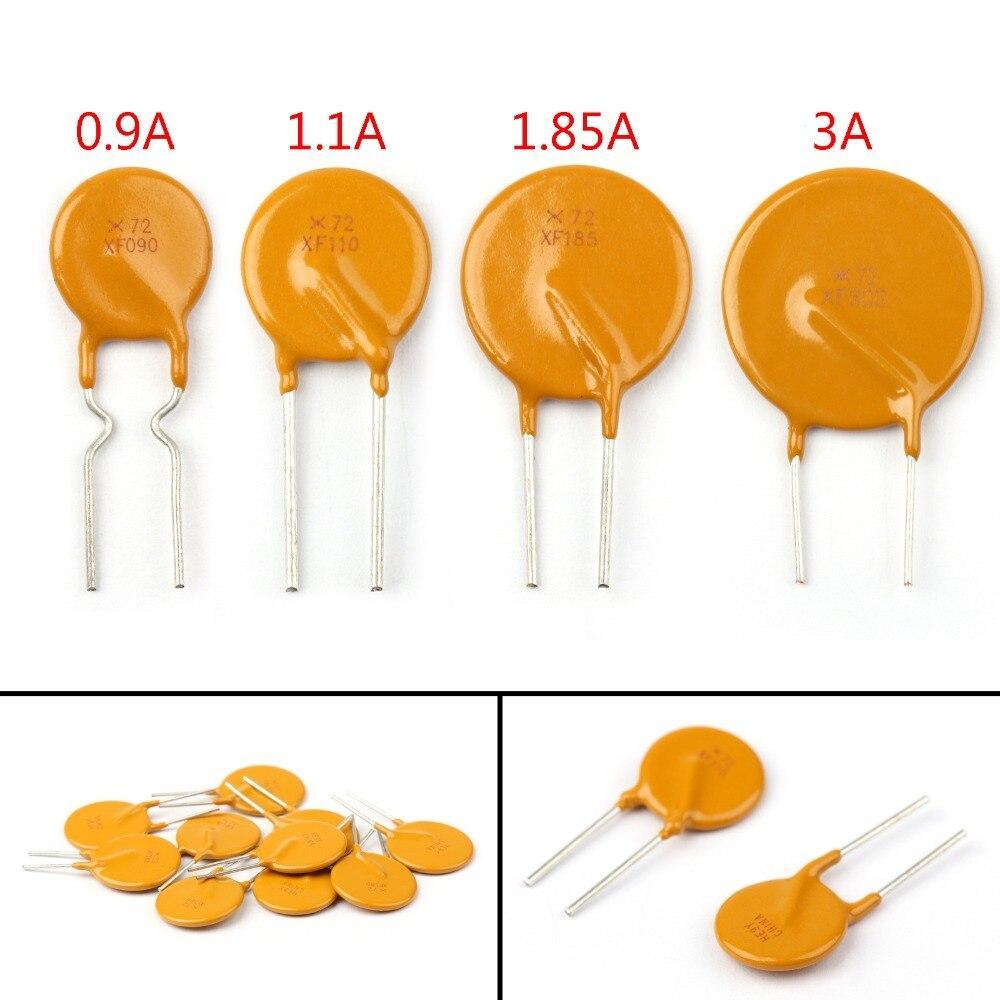 Areyourshop 10/40Pcs Ptc Resettable Fuses Thermistor Polymer Self-Recovery Fuses 72V 0.9A 1.1A 1.85A 3A New Arrival