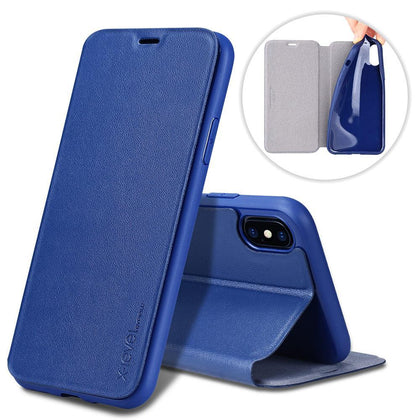 Luxury Leather Flip Case For iPhone XS XR Max Case Phone Cases Coque Fundas For iPhone On 5S SE 6S 7 8 X 6 Plus Cover Phone Case
