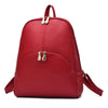 Women Backpack Leather Bag Feminine Sac A Dos School Bags For Teenager Girls Female Travel Red White Large Capacity High Quality