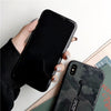 Cool Army Green Camouflage Phone Cases For Iphone Xr Xs Max 6S 7 8Plus Tempered Glass Finger Ring Hide Kickstand Retro Back Cove