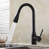 Kitchen Faucets Silver Single Handle Pull Out Kitchen Tap Single Hole Handle Swivel 2-Function Water Outlet Mixer Tap 408906