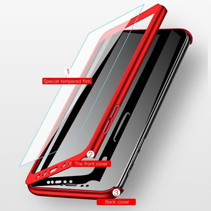 360 Full Cover Phone Case For Samsung Galaxy A5 A7 2017 Case For Samsung A7 A6 A8 J4 J6 J8 Plus 2018 Protective Shell Case Cover