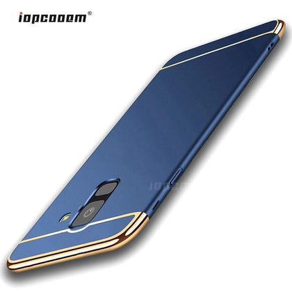 For Samsung Galaxy A6 2018 Case A6 Plus Cover 3 in 1 PC Hard Back Cover Case for Samsung S10 Plus S10E A9 A7 2018 A50 A30 A20