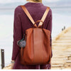 Women'S Waterproof Backpack Casual Female Bag Anti-Theft Bagpack Lightweight School Shoulder Bag Pu Leather