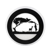 Lediary 14W Animal Led Round Wall Sconce 110-240V Modern Black Elephant Painting Wall Lights For Living Room Decoration Fixtures